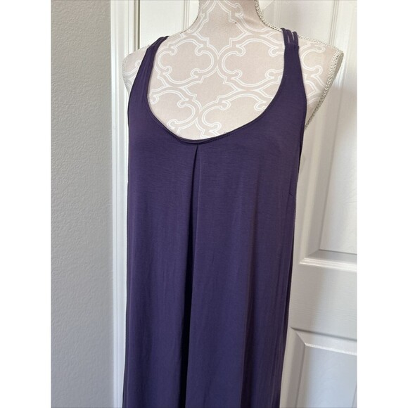 Rosa Faia Brand Womans Plain Violet Large Maxi Halter Dress NWT Beads - Picture 2 of 14
